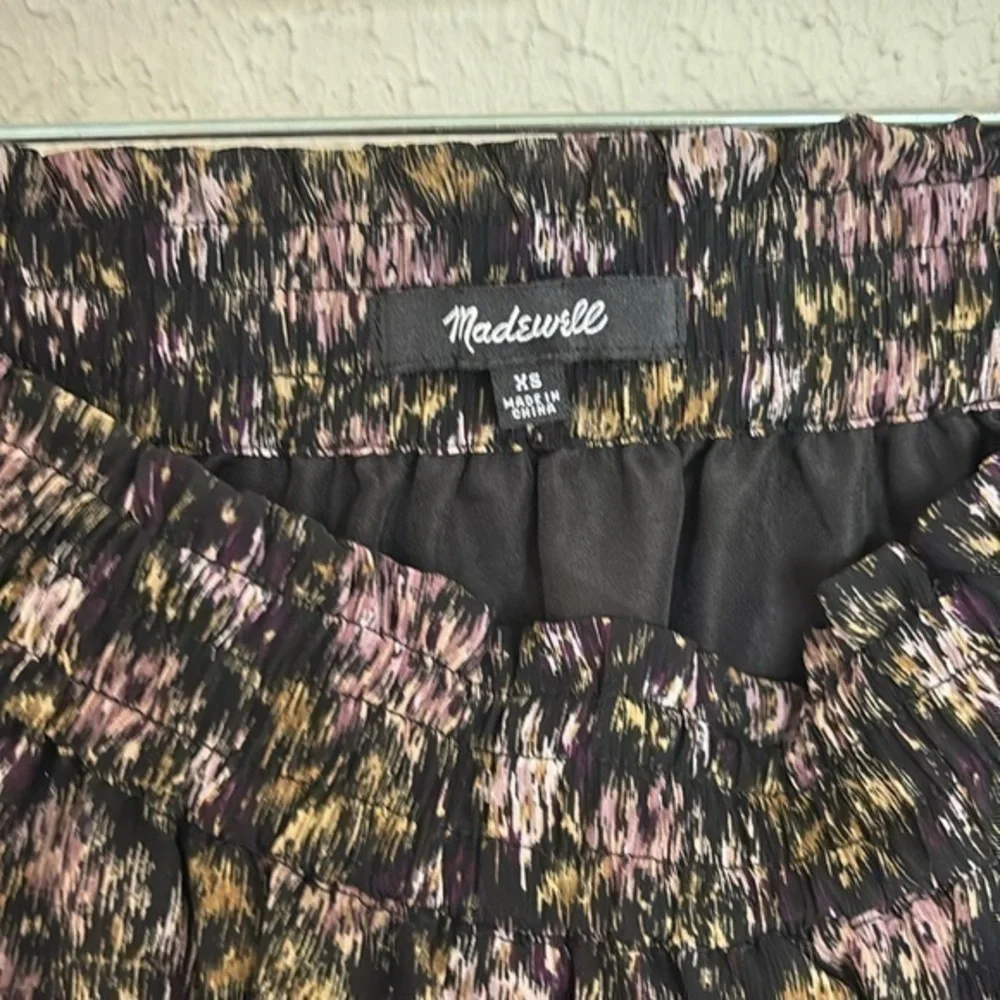 Madewell Crinkle Georgette Tiered Maxi Skirt in Blurred Blooms